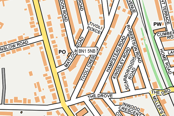 BN1 5NB map - OS OpenMap – Local (Ordnance Survey)
