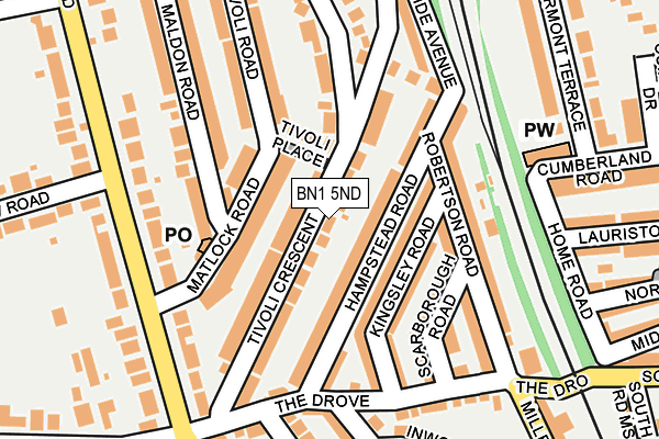 BN1 5ND map - OS OpenMap – Local (Ordnance Survey)