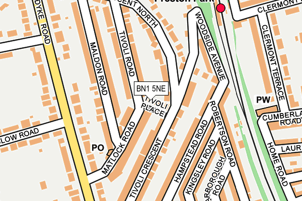 BN1 5NE map - OS OpenMap – Local (Ordnance Survey)