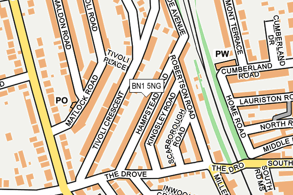 BN1 5NG map - OS OpenMap – Local (Ordnance Survey)