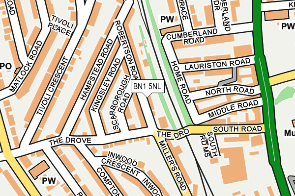 BN1 5NL map - OS OpenMap – Local (Ordnance Survey)