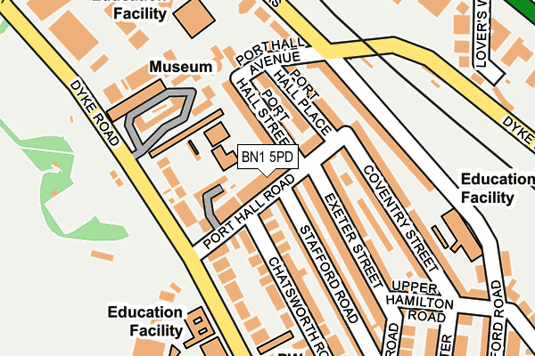 BN1 5PD map - OS OpenMap – Local (Ordnance Survey)