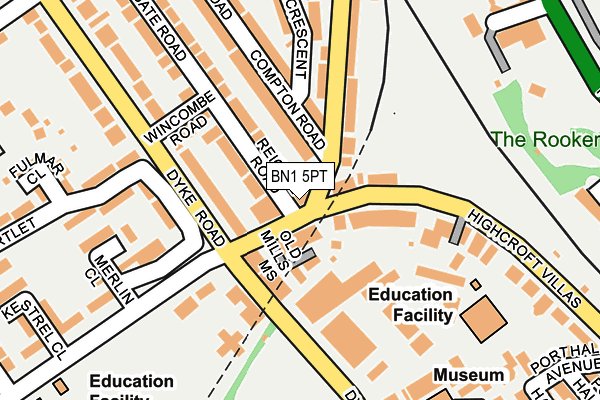 BN1 5PT map - OS OpenMap – Local (Ordnance Survey)