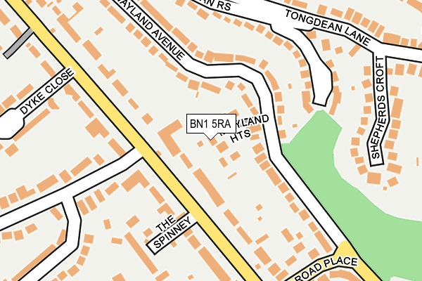 BN1 5RA map - OS OpenMap – Local (Ordnance Survey)