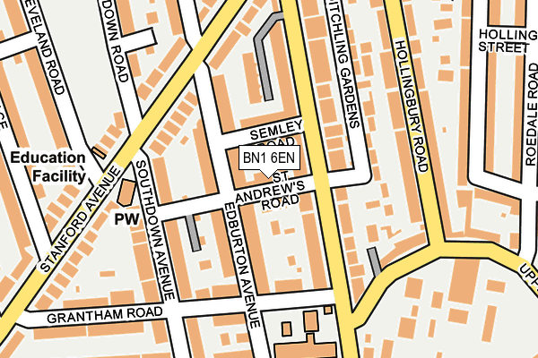 BN1 6EN map - OS OpenMap – Local (Ordnance Survey)