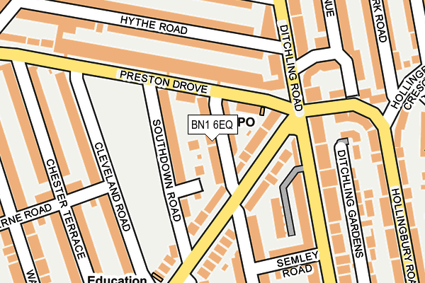 BN1 6EQ map - OS OpenMap – Local (Ordnance Survey)