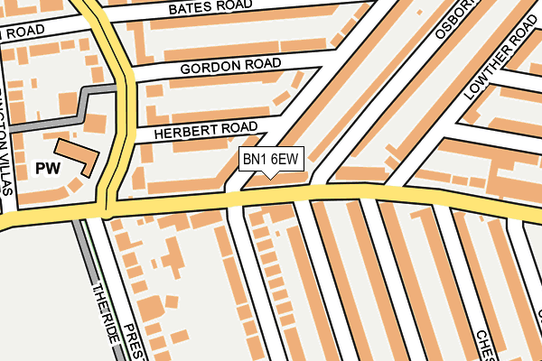 BN1 6EW map - OS OpenMap – Local (Ordnance Survey)