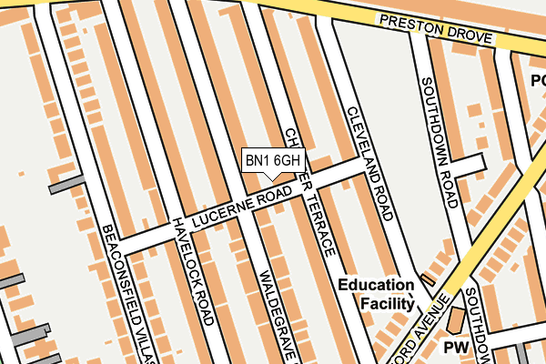 Map of 15 RUSSELL SQUARE BRIGHTON LIMITED at local scale