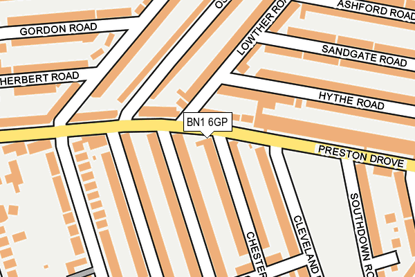 BN1 6GP map - OS OpenMap – Local (Ordnance Survey)