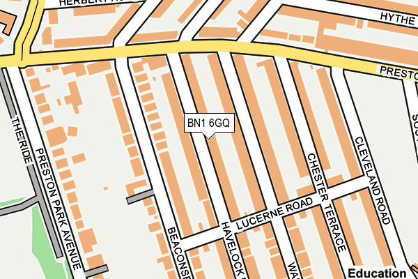BN1 6GQ map - OS OpenMap – Local (Ordnance Survey)