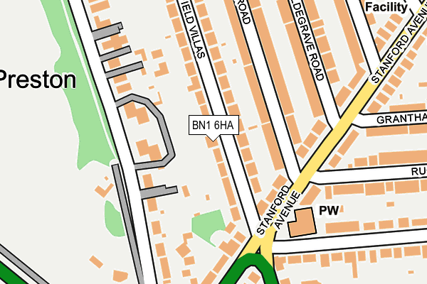 BN1 6HA map - OS OpenMap – Local (Ordnance Survey)
