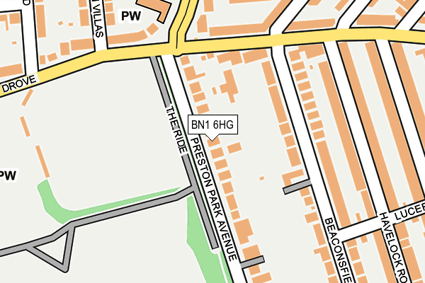 BN1 6HG map - OS OpenMap – Local (Ordnance Survey)