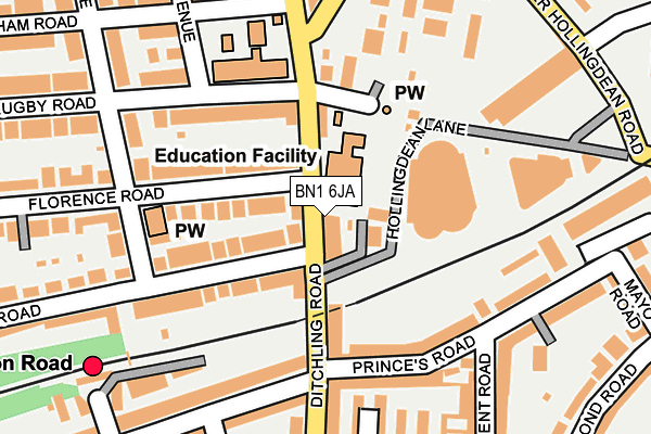 Map of 150 DITCHLING ROAD MANAGEMENT LTD at local scale