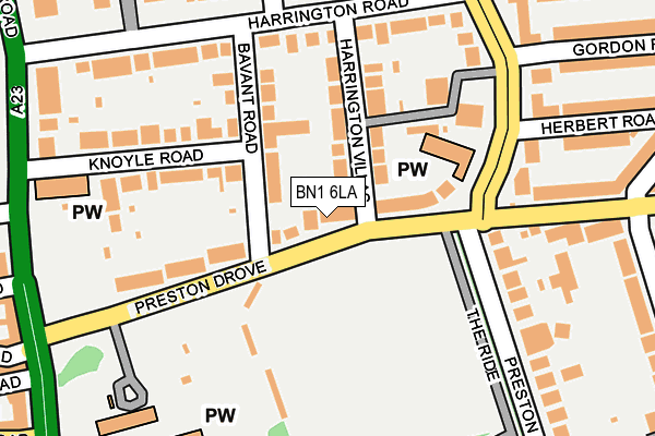 BN1 6LA map - OS OpenMap – Local (Ordnance Survey)