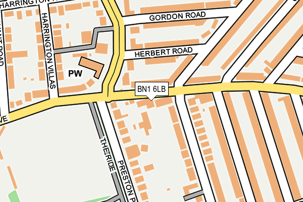 Map of 34-35 SUSSEX SQUARE LIMITED at local scale