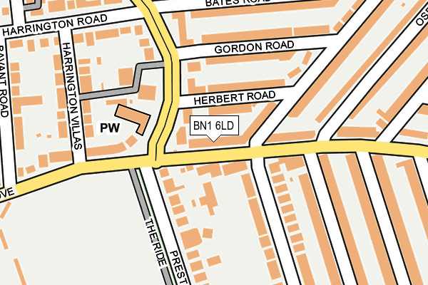 BN1 6LD map - OS OpenMap – Local (Ordnance Survey)