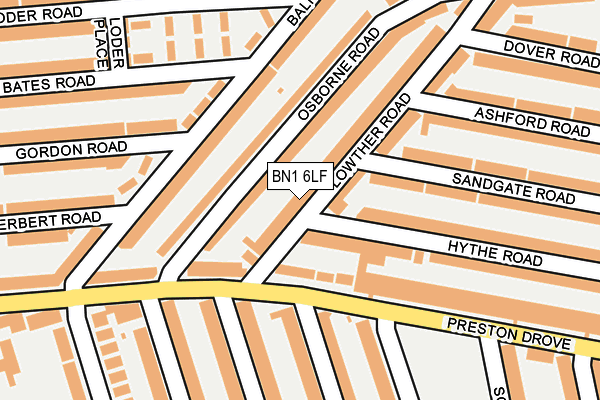 BN1 6LF map - OS OpenMap – Local (Ordnance Survey)