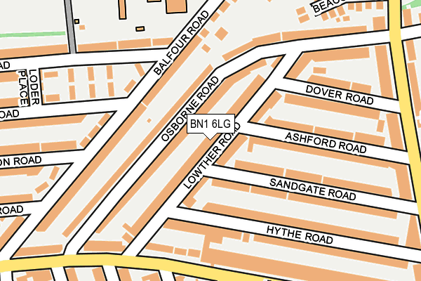 BN1 6LG map - OS OpenMap – Local (Ordnance Survey)