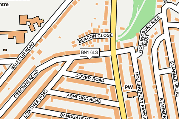 BN1 6LS map - OS OpenMap – Local (Ordnance Survey)