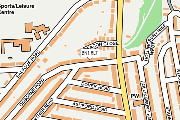 BN1 6LT map - OS OpenMap – Local (Ordnance Survey)
