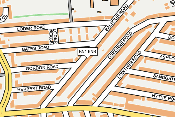 BN1 6NB map - OS OpenMap – Local (Ordnance Survey)