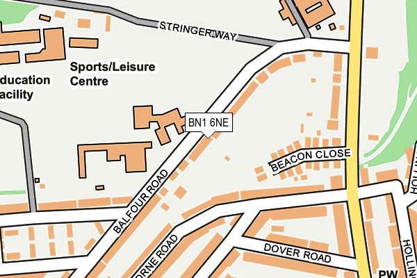 BN1 6NE map - OS OpenMap – Local (Ordnance Survey)