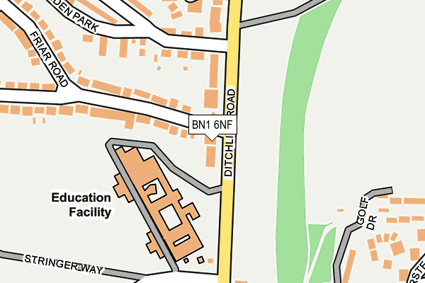 BN1 6NF map - OS OpenMap – Local (Ordnance Survey)