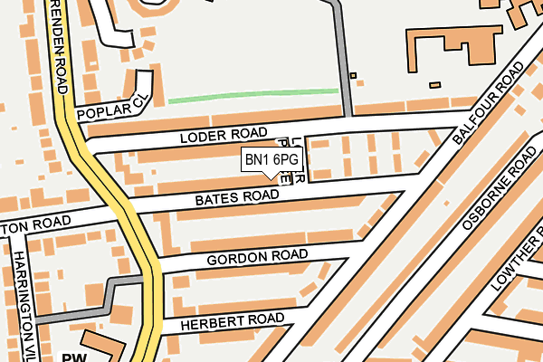 BN1 6PG map - OS OpenMap – Local (Ordnance Survey)