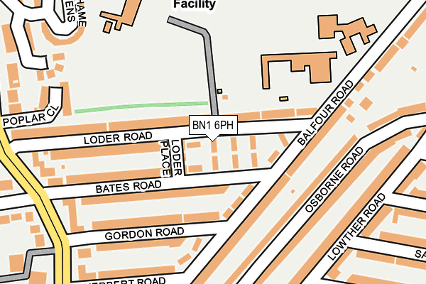 BN1 6PH map - OS OpenMap – Local (Ordnance Survey)