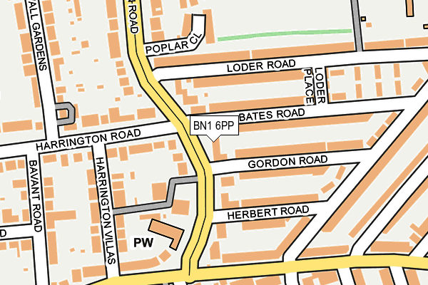 BN1 6PP map - OS OpenMap – Local (Ordnance Survey)