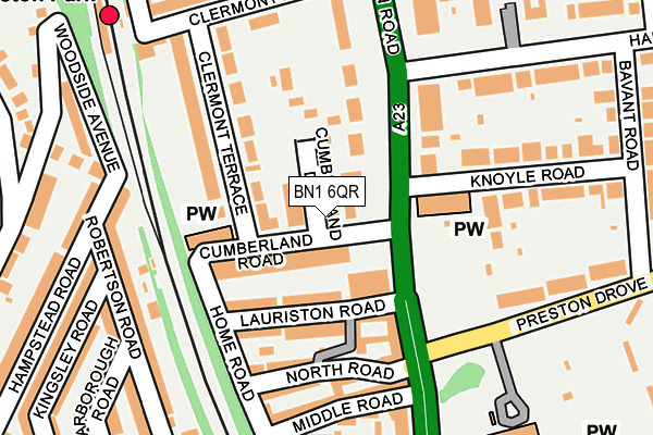 BN1 6QR map - OS OpenMap – Local (Ordnance Survey)