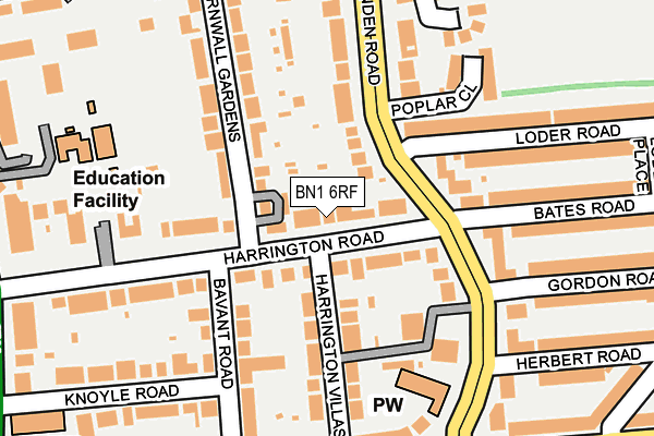 BN1 6RF map - OS OpenMap – Local (Ordnance Survey)