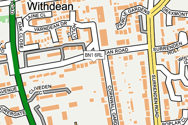 BN1 6RL map - OS OpenMap – Local (Ordnance Survey)