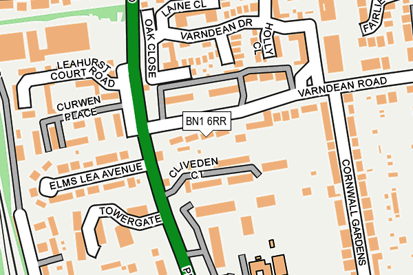 BN1 6RR map - OS OpenMap – Local (Ordnance Survey)