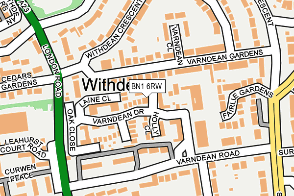 BN1 6RW map - OS OpenMap – Local (Ordnance Survey)