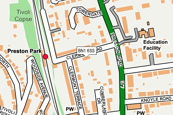 BN1 6SS map - OS OpenMap – Local (Ordnance Survey)