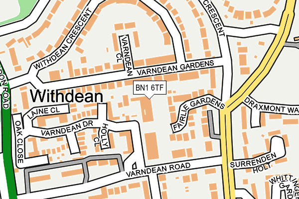 BN1 6TF map - OS OpenMap – Local (Ordnance Survey)