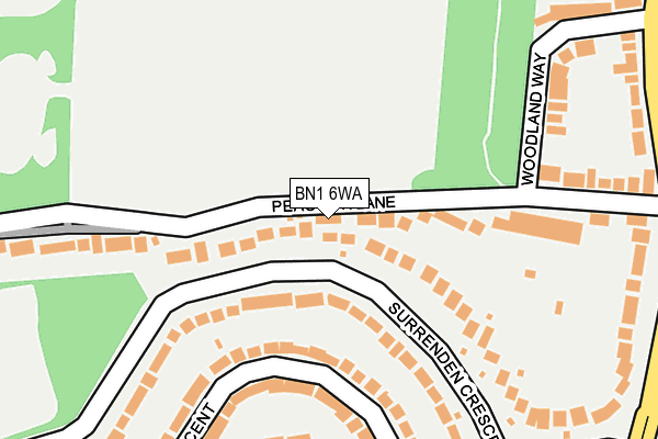 BN1 6WA map - OS OpenMap – Local (Ordnance Survey)