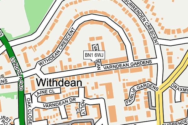 BN1 6WJ map - OS OpenMap – Local (Ordnance Survey)
