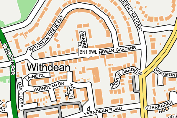 BN1 6WL map - OS OpenMap – Local (Ordnance Survey)