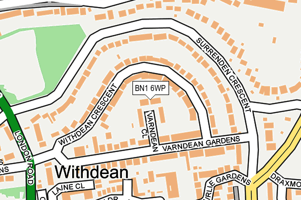 BN1 6WP map - OS OpenMap – Local (Ordnance Survey)
