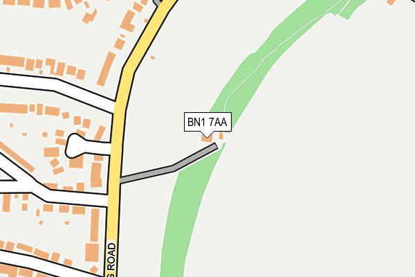 BN1 7AA map - OS OpenMap – Local (Ordnance Survey)