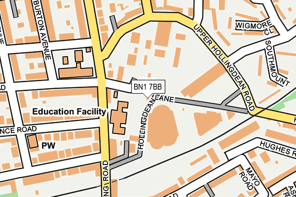 BN1 7BB map - OS OpenMap – Local (Ordnance Survey)