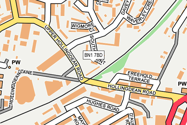 BN1 7BD map - OS OpenMap – Local (Ordnance Survey)
