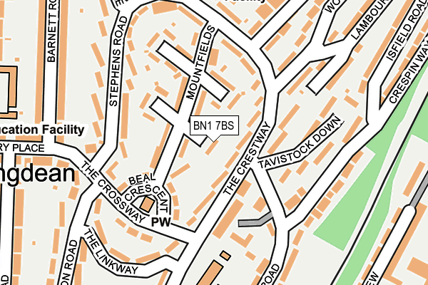 BN1 7BS map - OS OpenMap – Local (Ordnance Survey)