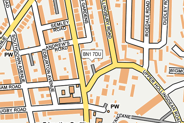 BN1 7DU map - OS OpenMap – Local (Ordnance Survey)