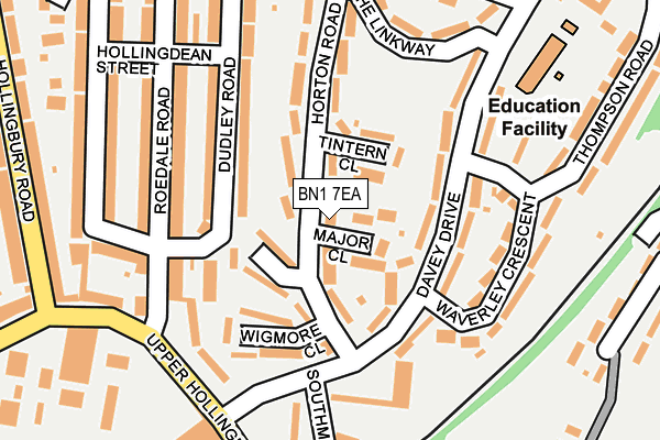 BN1 7EA map - OS OpenMap – Local (Ordnance Survey)