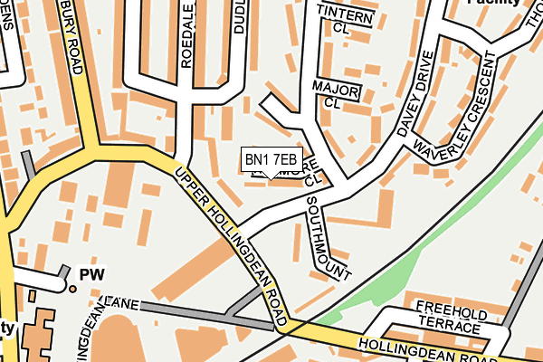 BN1 7EB map - OS OpenMap – Local (Ordnance Survey)