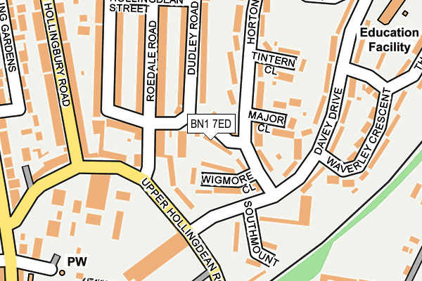BN1 7ED map - OS OpenMap – Local (Ordnance Survey)