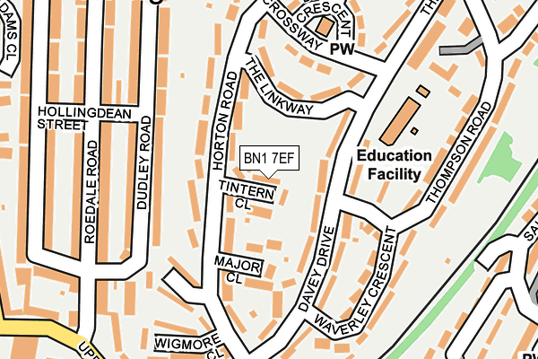 BN1 7EF map - OS OpenMap – Local (Ordnance Survey)